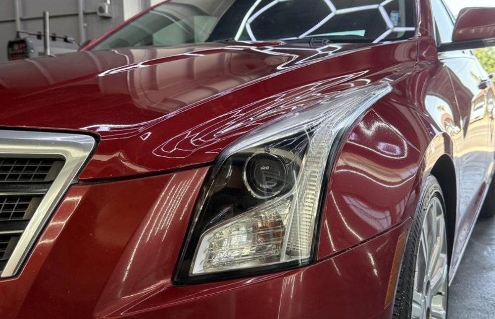 Cadillac ATS headlight after restoration