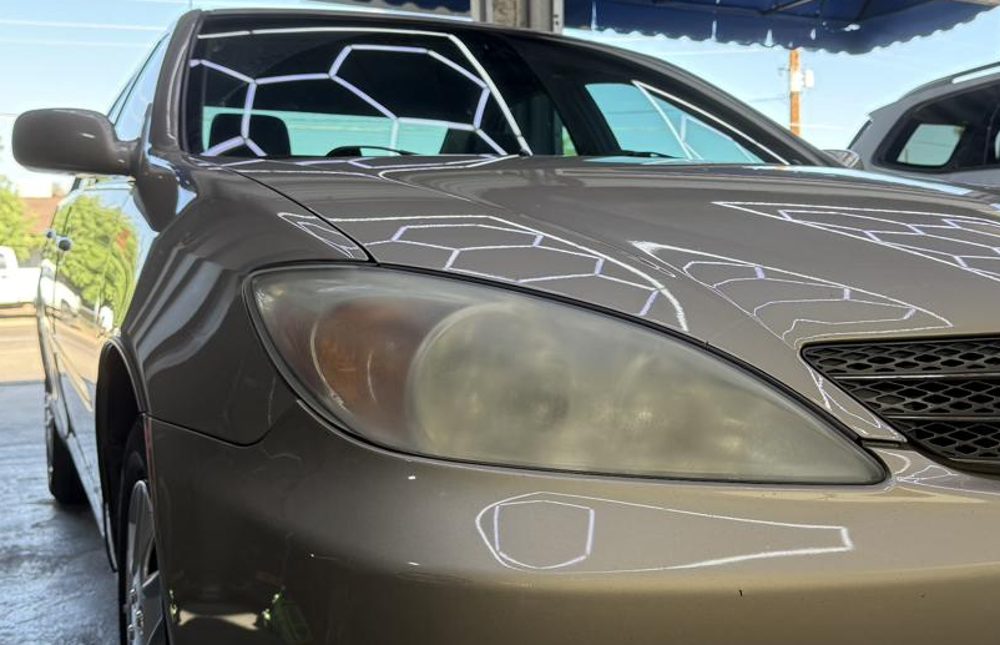 Toyota Camry headlight before restoration