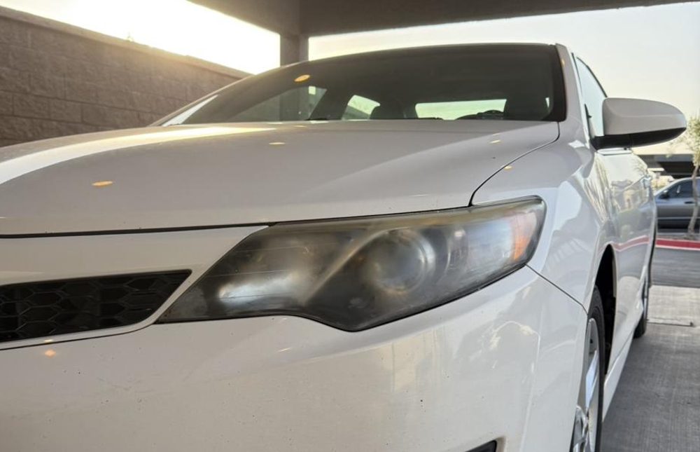 Toyota Camry headlight before restoration